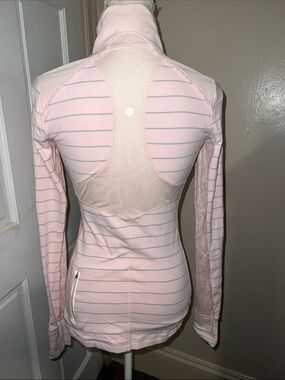 lululemon athletica Pink Striped Long Sleeve Pullover